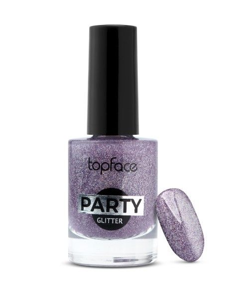 Topface Nail polish "Party Glitter Nail" tone 110, lilac- PT106 (9ml)